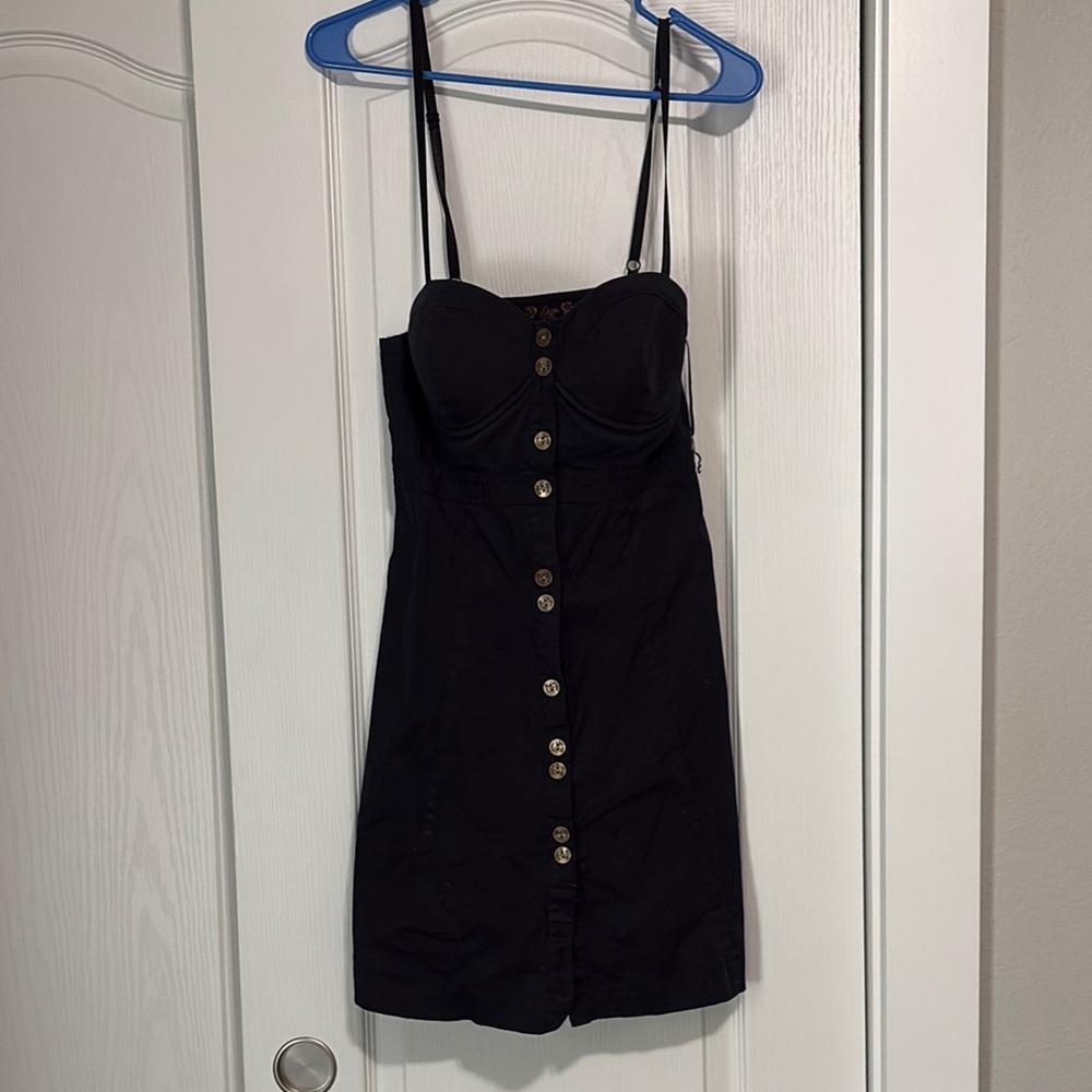 Elegant Black Button-Down Dress